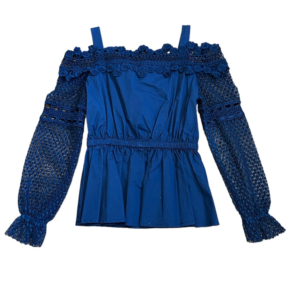 Self- Portrait Style Navy Lace Top***Small $320